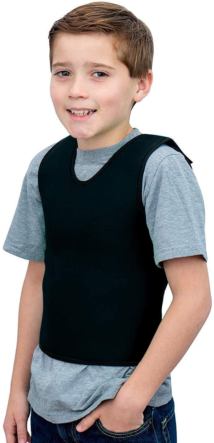 Special Supplies Sensory Compression Vest Deep Pressure Comfort for Autism, Hyperactivity, Mood Processing Disorders, Breathable, Form-Fitting, Kids and Adults (Black, X-Small 14x24 inches) Black X-Small (Pack of 1)