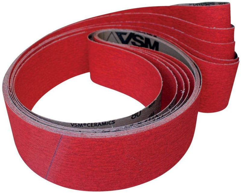 VSM 734376 Abrasive cloth belt ceramic grain 80 for metal, 75x2000mm, 1 piece