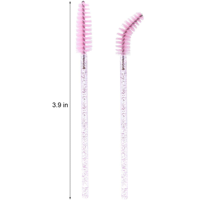 Tbestmax 500 Disposable Mascara Wands Eyelash Brush Spoolies for Eyebrow Eye Lash Extension Colorful Crystal Stick -5-color
