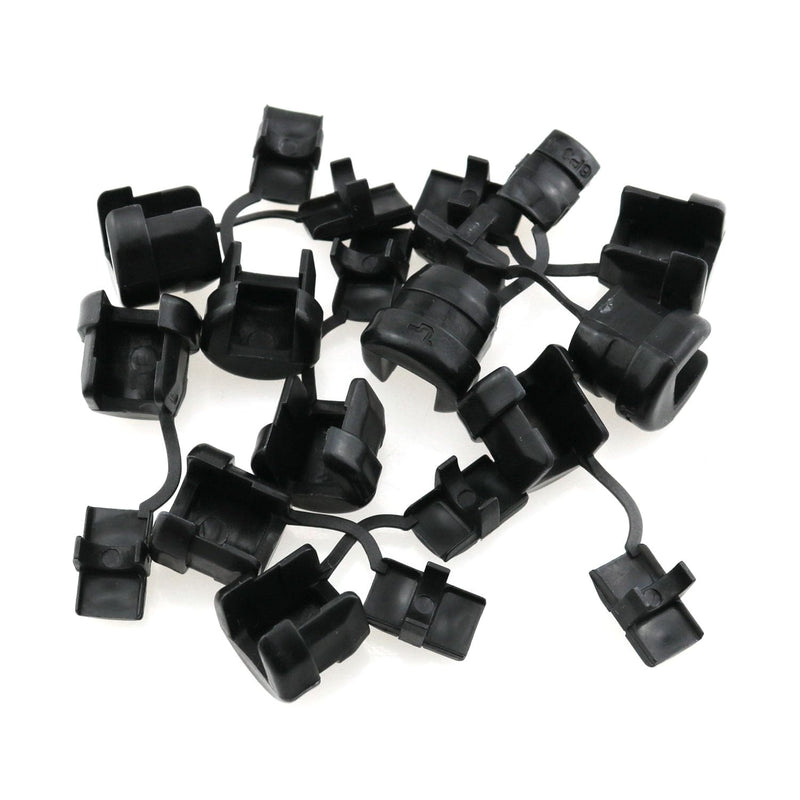 HJGarden 10pcs Wire Cover 6P3-4 Black Round Cable Wire Strain Relief Bush Grommet Strain Relief Bushing Electric Cable Protection Cord Buckle