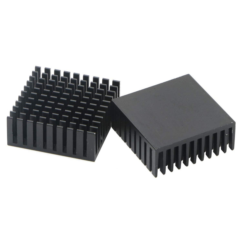 JIUWU Small Black Aluminum Heatsink Cooling Fin Module Radiator Cooler for Amplifier Transistor Semiconductor Devices 10 Pack