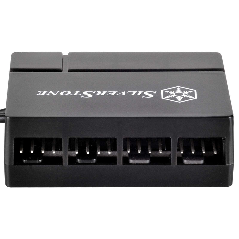 SilverStone Technology Silverstone 8-Port PWM Fan Hub/Splitter for 4-Pin & 3-Pin Fans in Black SST-CPF04-USA (Newest Version)