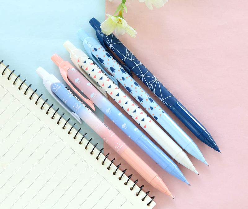 GANSSIA New Style Mechanical Pencils 0.5mm Point Lead Automatic Pencil for Drafting and Sketching Pack of 5 Pcs