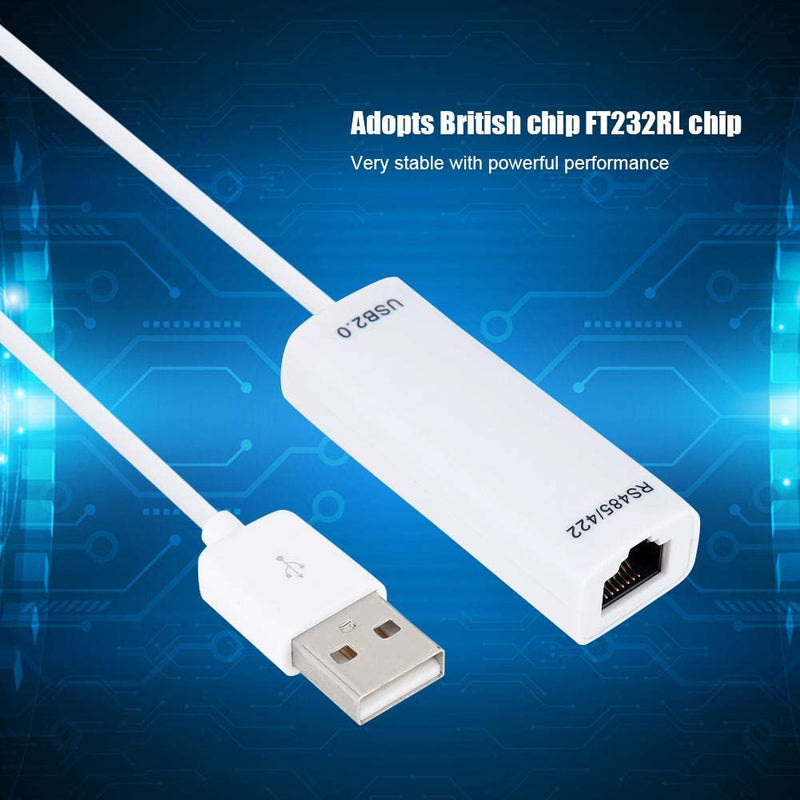 Wendry Ethernet Adapter, USB to RS485/RS422 Converter Adapter Industrial Grade with British FT232 Chip RJ45 Interface Anti Surge Anti-Thunder