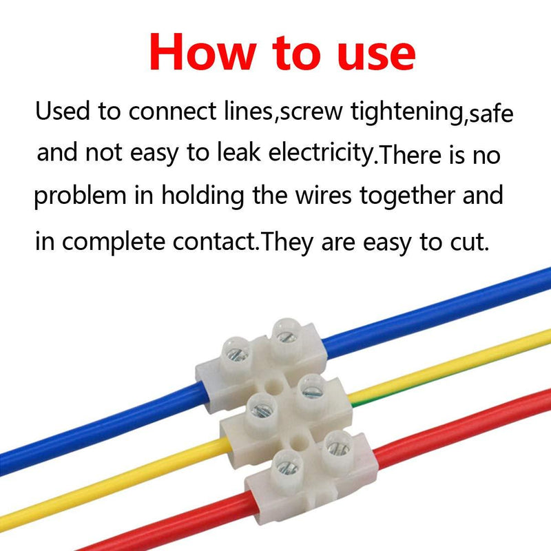 uxcell Terminal Strip Screw Terminal Barrier Block 10A 12 Position Dual Row Type H Wire Connector 2pcs