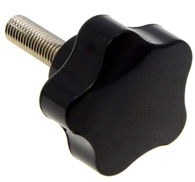 XMHF M8x 20mm Male Thread Knurled Thumb Screw on Metal Clamping Star Head Clamping Star Knob Grip Handle 10pcs