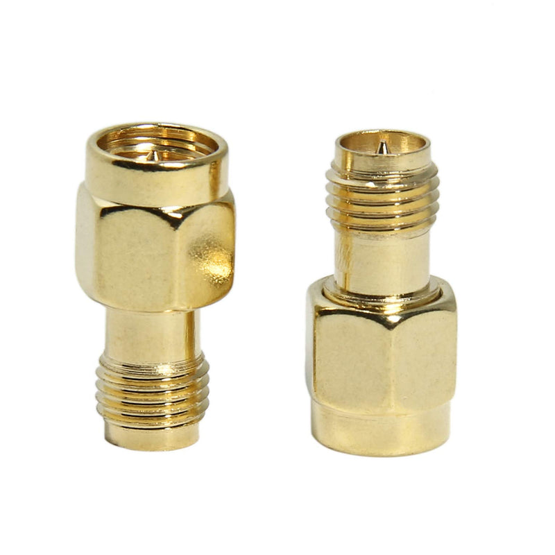 SMA to RP-SMA Adapter, 5-Pack SMA Male Pin to RP-SMA Female Pin Adapter Connector RFAdapter for LTE Router, WiFi Antennas, FPV Drones, Camera