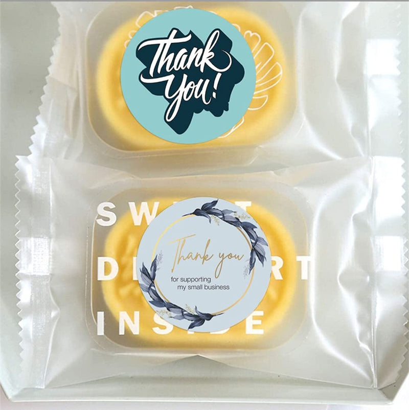 1.5" Round Thank You Stickers, Round Label Stickers for Businesses, Online Retailers, Shops for Bags, Boxes and Envelopes / 500 Labels Per Roll style-2
