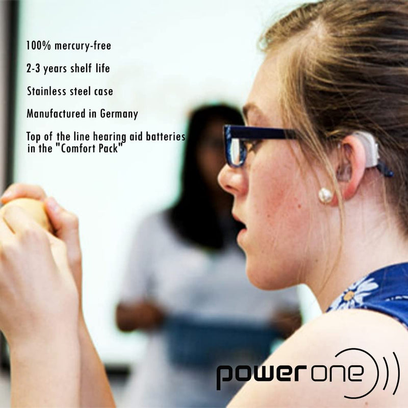 powerone Size 13 Hearing Aid Batteries Zinc Air P13 Pack of 60