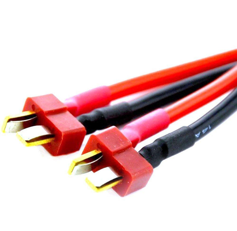 2pcs Deans T Plug Parallel Connector One Female to 2 Male Battery Connector Cable for RC LiPO Battery (Deans T Parallel Connector)