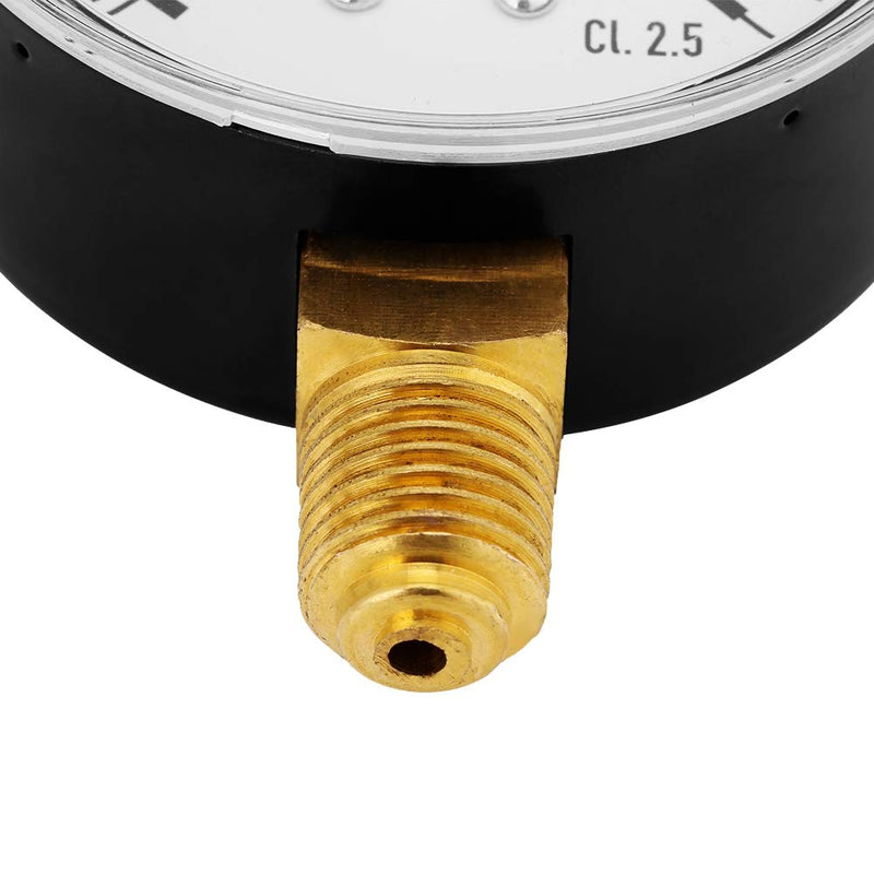 Pressure Gauge, Akozon Air Oil Water Pressure Gauge 1/4 Inch NPT 0-10 Bar Side Mount Thread Connection Pressure Gauge Gauges