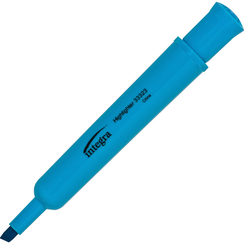 Integra Desk Highlighter, Chisel Tip, Fluorescent Blue (ITA33323)