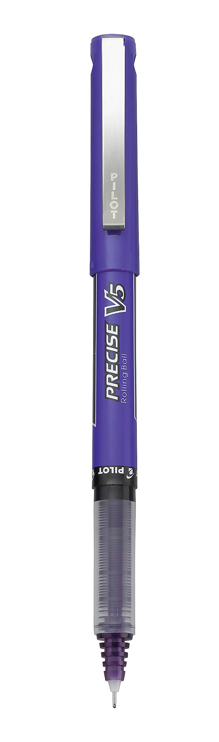 PILOT Precise V5 Stick Liquid Ink Rolling Ball Stick Pens, Extra Fine Point (0.5mm) Purple Ink, 12-Pack (25106) Pack of 12