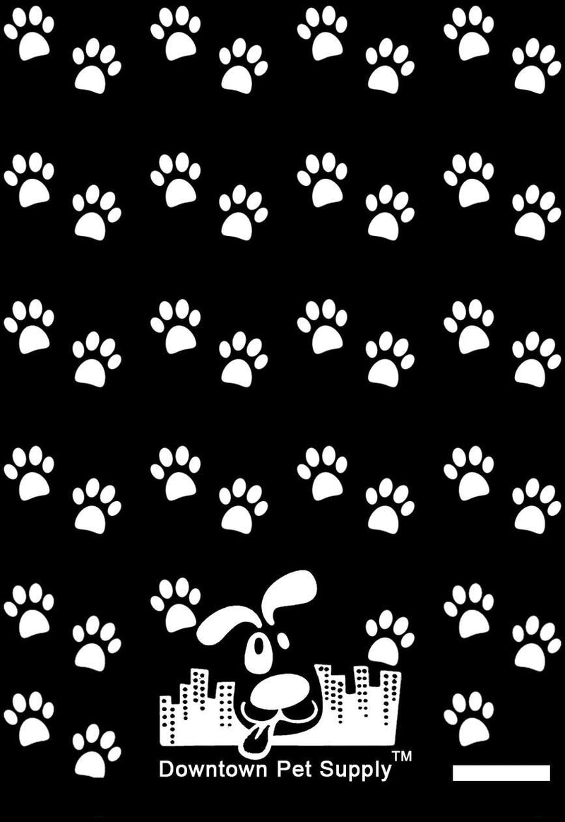 Downtown Pet Supply Dog Pet Waste Poop Bags with Leash Clip and Bag Dispenser - 180, 220, 500, 700, 880, 960, 2200 Bags 180 Bags Black with Paw Prints