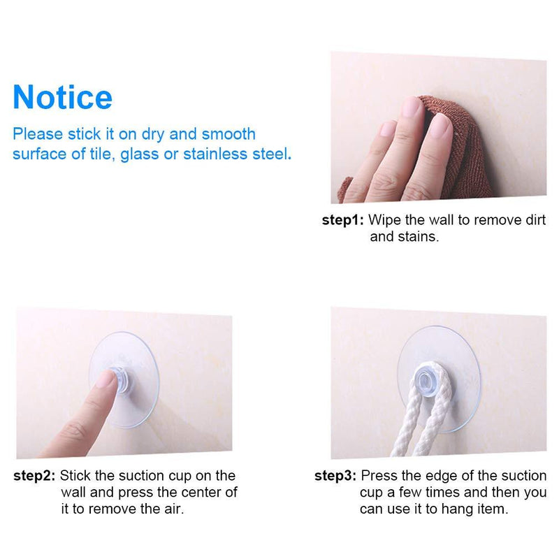FieldTulip 10 Pieces 20mm Mini Suction Cups Clear Without Hooks PVC Plastic Sucker Pads for Decoration Wall Home Car 20mm 10pcs