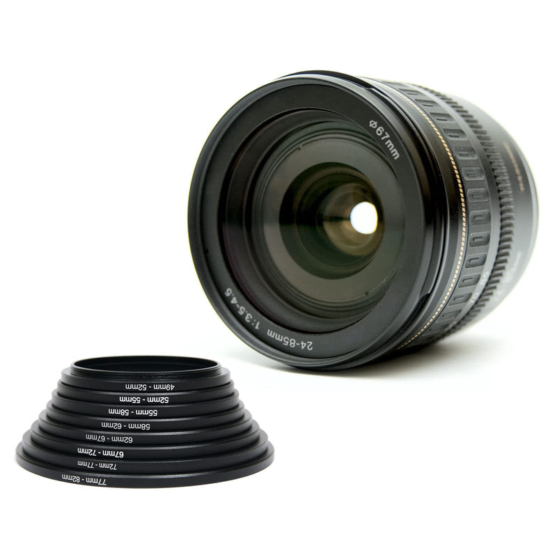 PATIKIL 34mm-37mm Metal Step Up Ring, Camera Lens Filter Adapter Ring Aluminum Filter Adapter Ring for Camera Lenses Hood, Black