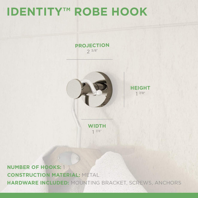 Symmons 673RH Identity Wall-Mounted Robe Hook in Polished Chrome