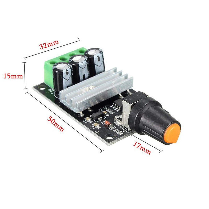 Greartisan 6V-28V 3A DC Motor Speed Controller PWM Variable Speed Regulator Governor Switch 1203B with Speed Control Knob DC 6-28V 3A