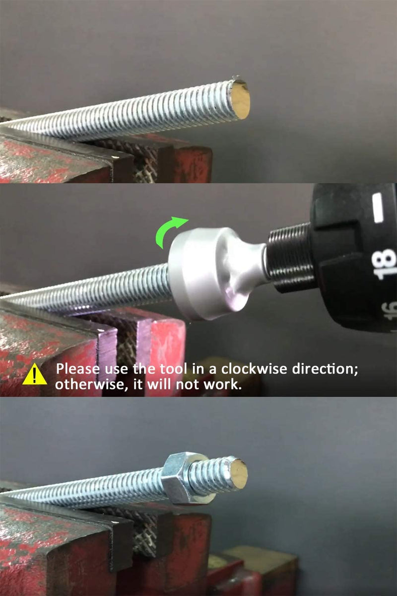 CONQUER Tools Deburring External Chamfer Tool, HSS Blade, Deburring Drill Bit, Remove Burr Tools Quick Release Shank Fits for 1/8"-3/4"(3mm-19mm) Stainless Steel Burr Removal, Countersink