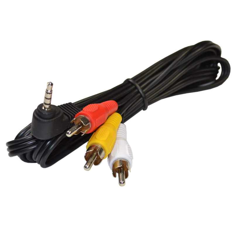 HQRP AV Audio Video Cable / Cord 3.5mm to 3 RCA Compatible with Canon JVC Panasonic PV-DV51 PV-DV52 PV-DV52D PV-DV52DS PV-DV52S PV-DV600 PV-DV100 PV-DV101 PV-DV102 PV-DV103 PV-DV121 PV-DV121D Camcorder, 56-inch