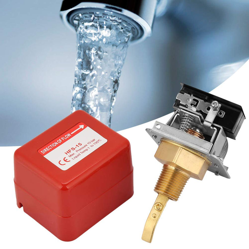 Water Paddle Flow Switch 1/2 Water/Flow Sensor Stainless Steel Liquid Flow Switch Thread Connection SPDT Contacts