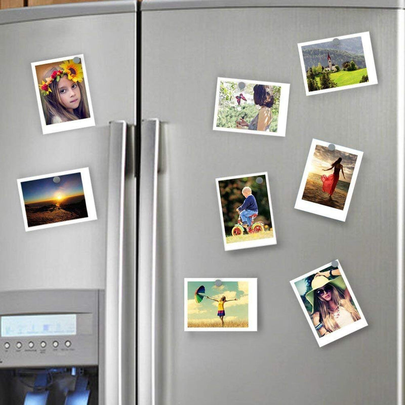 DIYMAG Small Refrigerator Magnets, 100Pcs Tiny Magnets Round Magnets for Crafts, Premium Brushed Nickel Fridge Magnets, Office Magnets- Come with a Storage Case 8x3-100p