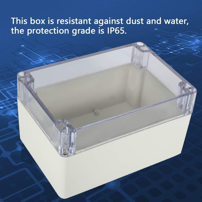 Awclub ABS Plastic Junction Box, Dustproof Waterproof IP65 Electrical Box - Universal Project Enclosure Grey, with PC Transparent/Clear Cover 3.3"x3.2"x2.2"(83mm x 81mm x 56mm) 3.3"x3.2"x2.2"