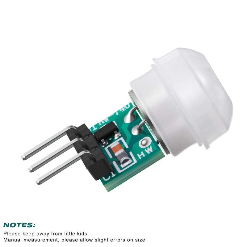 Weewooday 10 Pieces AM312 Mini Human Sensor Module IR Pyroelectric Infrared PIR Motion Sensor Detector Modules DC 2.7V to 12V, Working Temperature Minus 20 Degrees Celsius to 60 Degrees Celsius