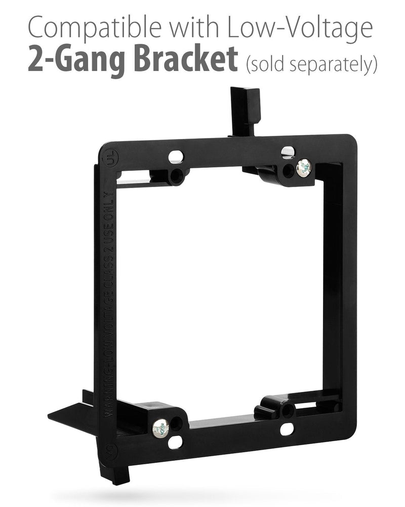 Fosmon 2-Gang 7.1 Surround Sound Distribution Home Theater Wall Plate, Gold Plated 7-Pair Copper Binding Posts Coupler Type for 7 Speakers, 2 RCA Jack for Subwoofer