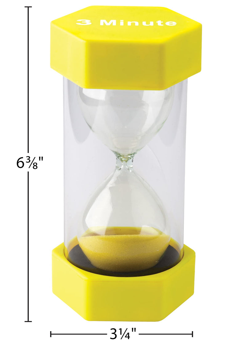 Teacher Created Resources 3 Minute Sand Timer - Large (20659), Yellow