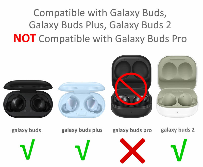 6 Pairs Galaxy Buds 2 / Plus Ear Tips Earbuds, S/M/L Mixed Size Silicone Rubber Eartips Wing Gel Fit in Case Skin Accessories with Storage Box Compatible with Samsung Galaxy Buds 2 / Plus - White