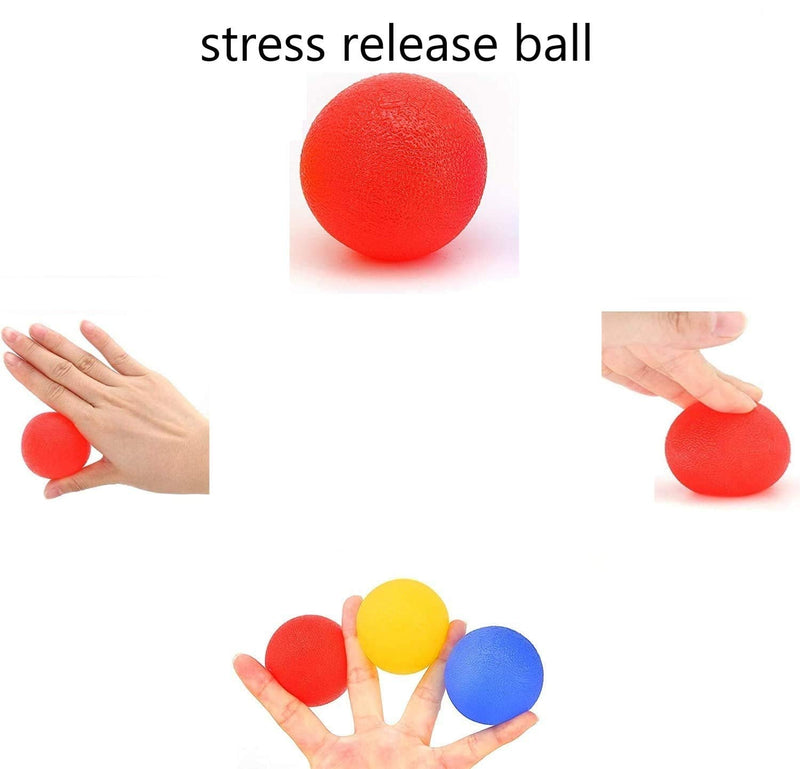 3 Pack Stress Relief Ball for Adult Anxiety and Sensory Toys for Kids Fidget - Gel Squishy Balls for ADHD, Autism - Hand Exercise Balls with 3 Levels Squeeze Resistance for Grip Strength Trainer