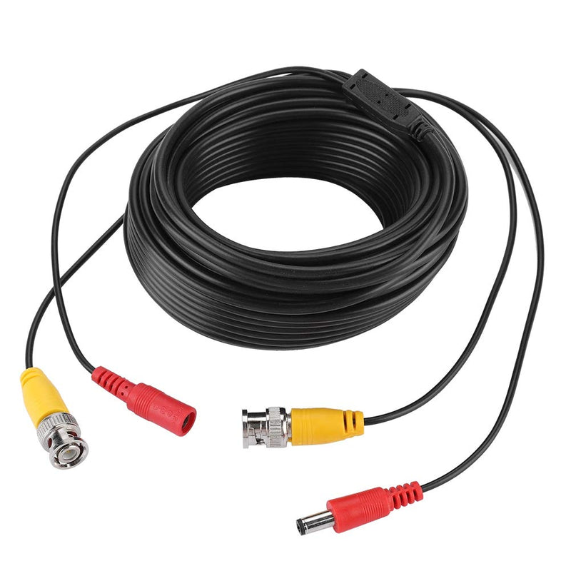 BNC Video Power Cable for CCTV Surveillance DVR Camera Monitoring System,2.1mm DC Connector (5M,10M,15M,20M)(20M) 20M