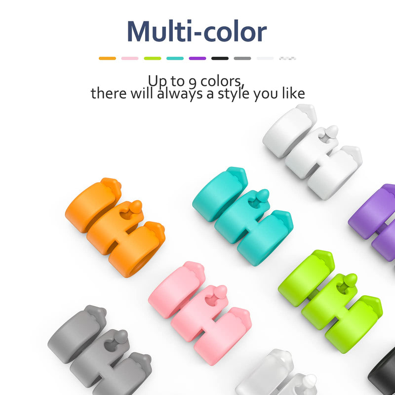 ELFRhino Cord Organizer 10 Pack Reusable Cable Straps, 3 in 1 Multipurpose Cable Protector for Earbuds Earphone Headphone Headset Wrap Winder Holder Keeper Manager Management (3L Black) 3l Black 10pcs