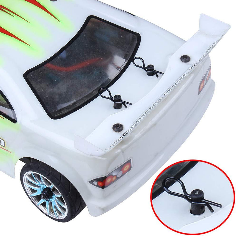 HobbyPark RC Body Clips Bent Springy R Pins Black Replacement Parts for 1/12 1/10 RC Car Crawler Truck Off Road Buggy Shell (50-Pack)