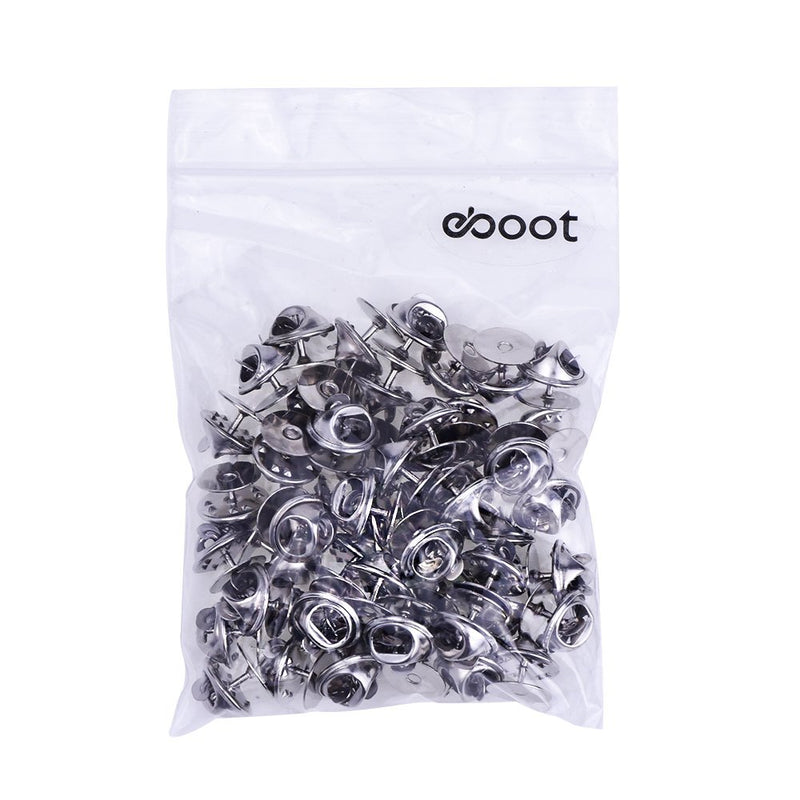 EBOOT Pack of 50 Tie Tacks Blank Pins with Clutch Back (Silver) Silver