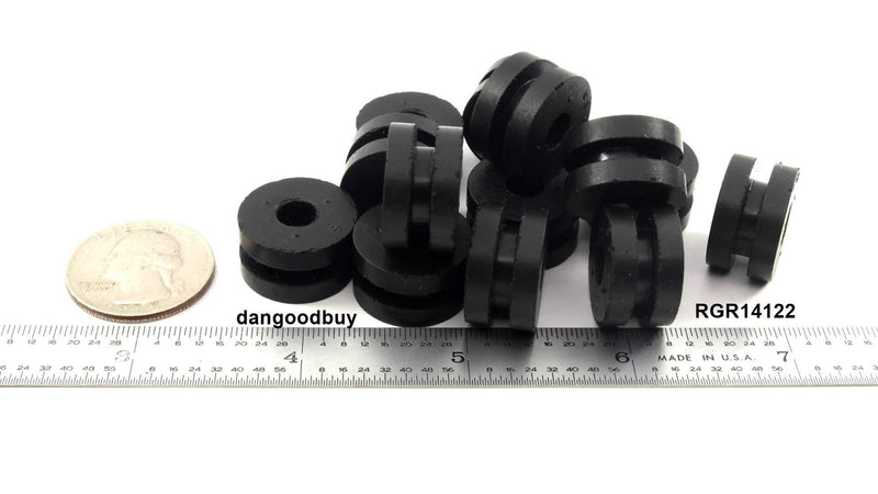 Rubber Grommet to fit 1/2" Hole in 1/8" Thick Panel (8) 8