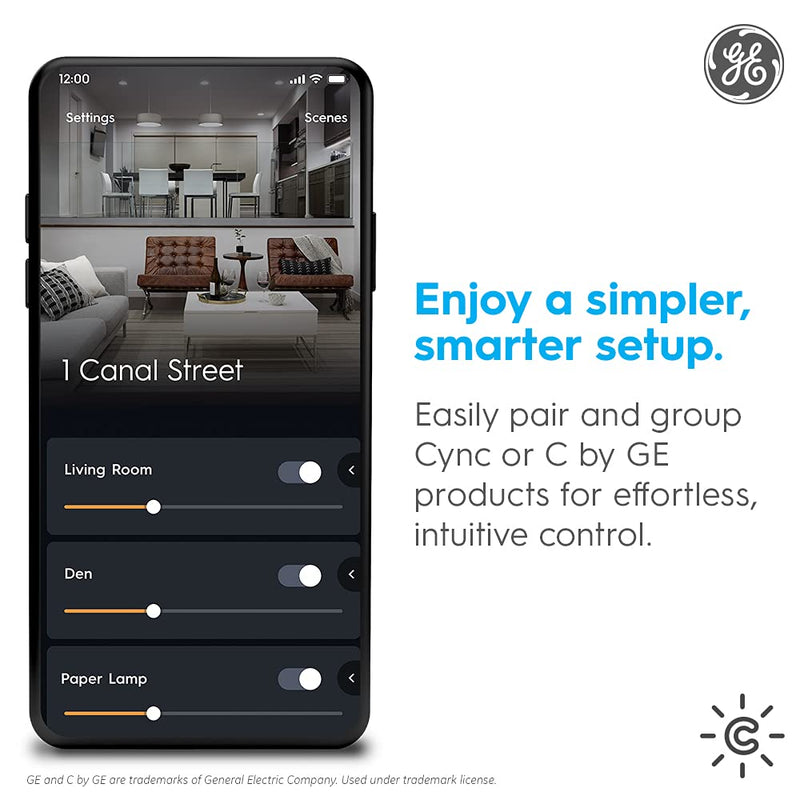 C by GE Dimmer Smart Switch, Neutral Wire Required, Bluetooth and 2.4 GHz WiFi, Alexa and Google Home Compatible without a Hub (Packaging May Vary)