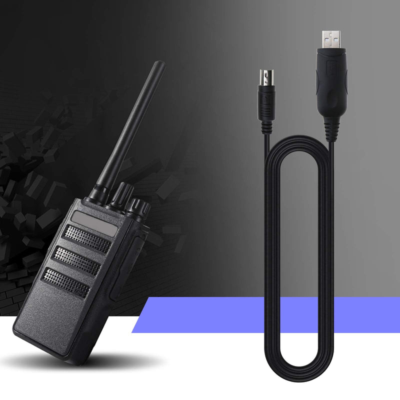 Micro Traders Compatible with FT 857 857D FT100 817 817D VX 1700 Radio Walkie Talkie 1.8M USB to 8 Pins CT-62 CAT Programming Cable and CD