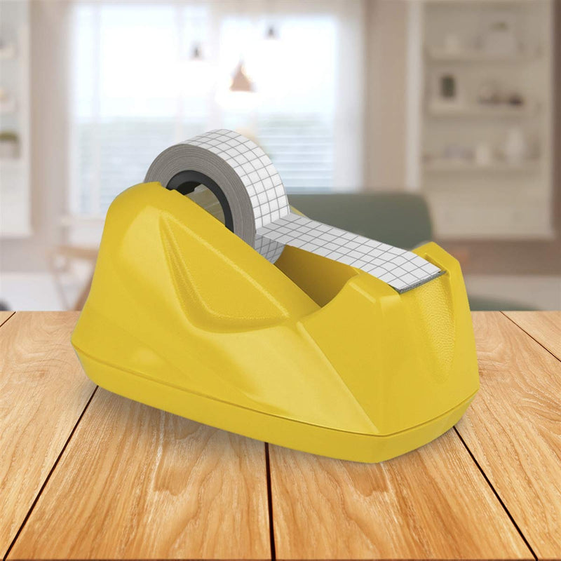 Acrimet Premium Desktop Tape Dispenser Non-Skid Base (Heavy Duty) (Yellow Color)