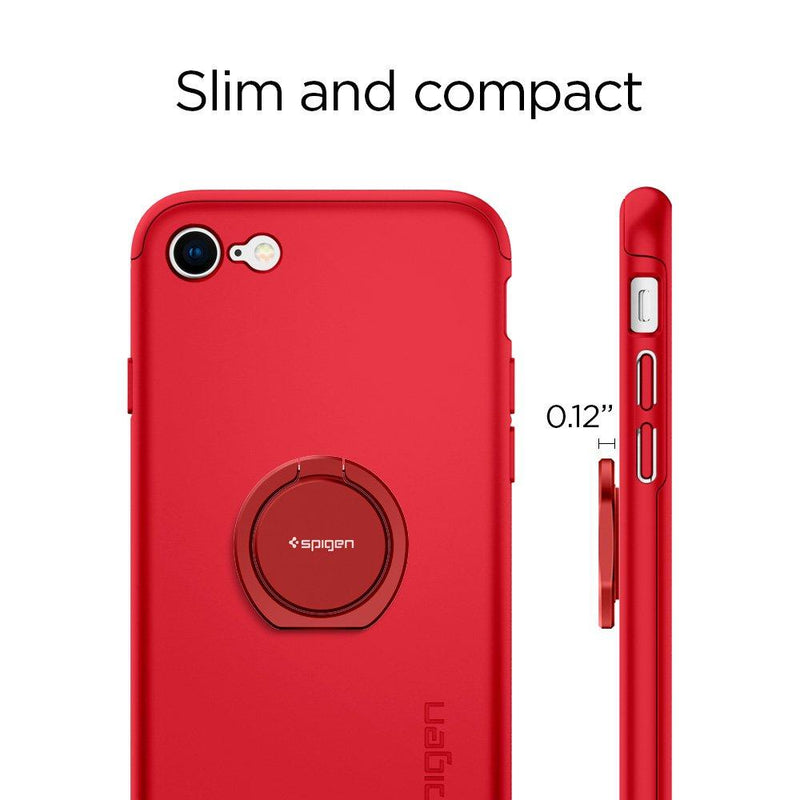 Spigen Style Ring 360 Cell Phone Ring/Phone Grip/Stand/Holder for All Phones and Tablets Compatible with Magnetic Car Mount - Red