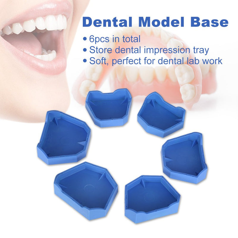 Dental Model Base Set Anself Dental Lab Former Base Kit Dental Impression Trays (6pcs Dental Model Base Set)