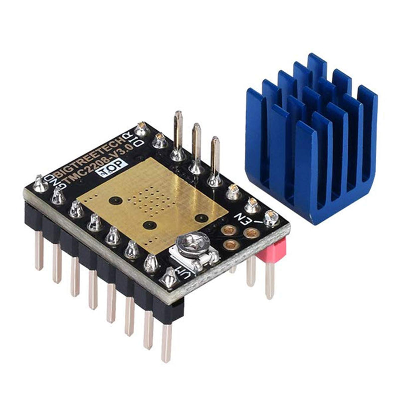 DEVMO 5pcs 3D Printer Part Stepstick Mute TMC2209 V1.2 Stepper Motor Driver with Heatsink for SKR V1.3 MKS GEN L Ramps 1.4/1.5/1.6 3D Printer Control Board(UART Mode)