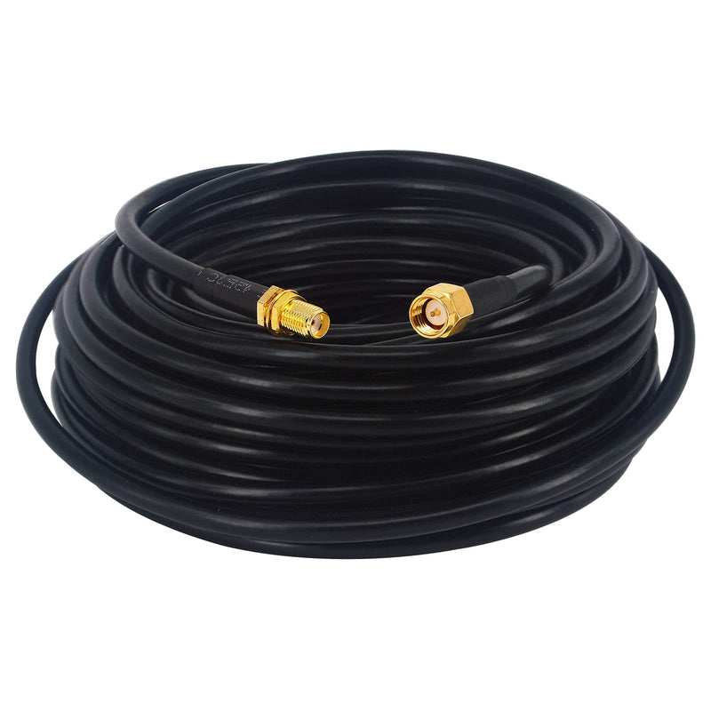 YOTENKO 20-Meter(65.6 Ft) rg58 Coax Cable SMA Male to SMA Female Low Loss RF Jumper Two-Way Radio Applications Pure Copper 50 ohm SMA Antenna Extension Cable â€¦ 20M cable