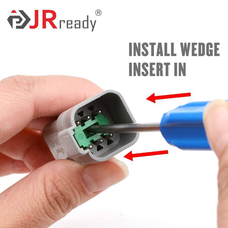 JRready Removal Tool Double Ended (DRK-RT1) , 90 Degree Hook+ Standard Flat Head Screw Driver, Suitable for DT, DTM,DTP Connectors