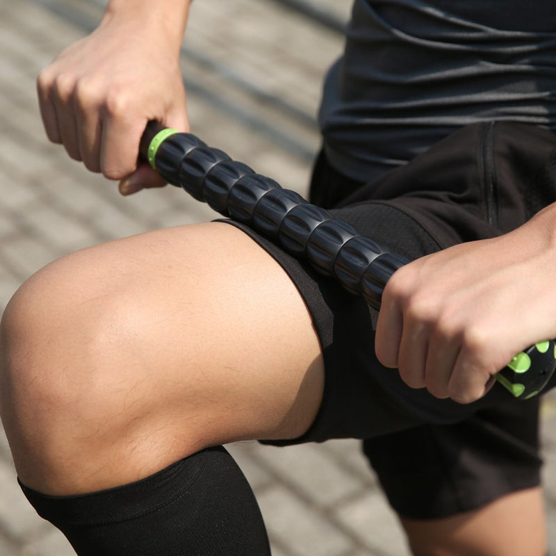 Idson Muscle Roller Stick for Athletes- Body Massage Sticks Tools-Muscle Roller Massager for Relief Muscle Soreness,Cramping and Tightness,Help Legs and Back Recovery,Black Green