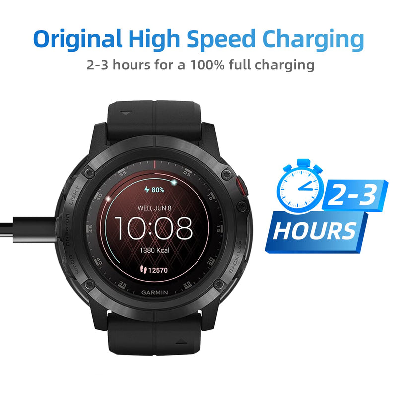 Charger for Garmin Forerunner 55 255 245 745 955 945 935 45 45S, Approach S10 S12 S40 S42 S60, Fenix 7 7S 7X, Vivoactive 3 4 4S, Instinct 2, Venu 2 2S Plus Charging Cable