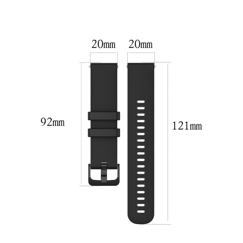 Anrir for Vivoactive 3 Watch Bands, 20mm Silicone Band for Garmin Forerunner 645/245 Music, Samsung Galaxy Watch 3 41mm/Galaxy Watch 42mm/Galaxy Watch Active 2 40mm/44mm Bands for Men Women-3Pack White+Rose Pink+Mint Green
