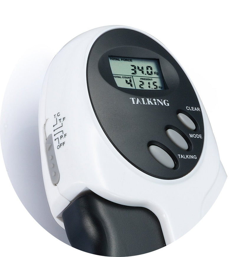 Carepeutic KH517 Digital Talking Power Hand Grip Exerciser, White, 7 1/4" L x 2 3/4" W x 1 1/2" D.