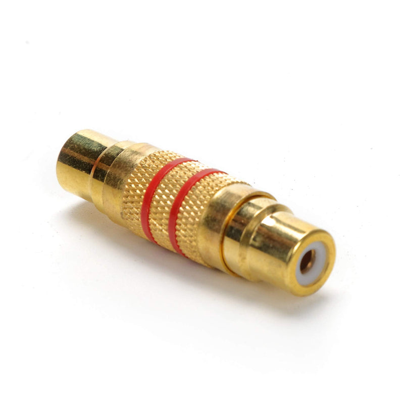 TLS.eagle RCA Female to RCA Female Interconnect Coupler Adapter Gold Plated Housing for Mixer Amplifiers Cable Link Pack of 2